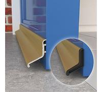 Exitex Rain Deflector 914mm - Polished Gold Door Rain Guard for Inward & Outward Opening External Doors - Weather Bar to Deflect Rainwater