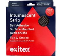 Exitex Self Adhesive Intumescent Fire Door Strip With Brush, 5.2M, Oak, Surface Mounted Door Seal, Fire & Smoke Seal