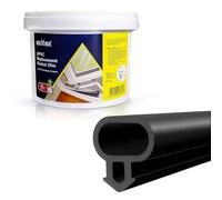 Exitex uPVC Push Fit Replacement Gasket Seal, 25m x 8mm x 6mm, Black