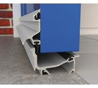 Exitex Weatherten Bar 914mm (36") - Inward Opening Door Weather Bar Draught Excluder, Satin Aluminium Finish, Full Kit with Screws, Plugs & Safety End Caps