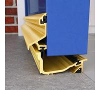 Exitex Weatherten Lowline Bar 914mm (36") - Inward Opening Door Weather Bar Draught Excluder, Aluminium, Full Kit with Screws, Plugs & Safety End Caps (Gold)