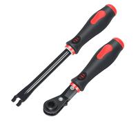 EXJIOTA Automatic Slack Adjuster Tools, 5/16" Brake Adjustment Tool Ratcheting Wrench Air Brake System Adjustment Wrench Tools Set for Semi Truck Big Truck Trailers(2-Piece)