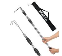 EXJIOTA Truck Cargo Grabber, 6FT Truck Cargo Retriever Telescoping Pole with Two Hooks, Truck Grabber Reach Tool for Pickup Truck Bed Heavy Duty Truck Accessories