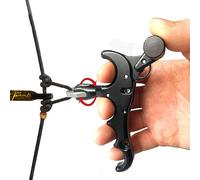 ExKaTe Archery Release Aids, Trigger Thumb Bow Release, 4 Fingers Adjustable Can Rotate 360° Thumb Release Bow Aluminum Alloy Aids for Compound Bow, Compound Bow Hunting Archery Hunting.