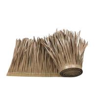 EXKURPOO Artificial Thatch 1/2/6M Simulation Palm Thatch Roll Artificial Straw Fake Grass Waterproof PVC Mexican Bar Straw Thatch Roof Decor Patio(Brown,6M x 0.5M)