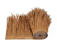 EXKURPOO Artificial Thatch 3/12M Waterproof Tiki Hut Grass Straw Roof Thatch Synthetic Palm Thatch Tile Roll Garden Patio Fence Bar Terrace Party(Dark Yellow,3x0.5m)