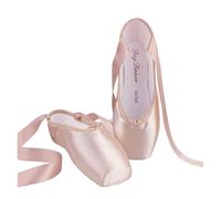 EXKURPOO Ballet Shoes Girls Ballerina Ballet Pointe Shoes Pink Red Women Satin Canvas For Dancing(Pink,36)