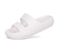 EXKURPOO Cloud Slippers Orthopedic Slide Sandals For Women Soft Recovery Slip On Sandals Lightweight Summer Cloud Slippers With Arch Support(White,41)