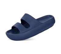 EXKURPOO Cloud Slippers Orthopedic Slide Sandals For Women Soft Recovery Slip On Sandals Lightweight Summer Cloud Slippers With Arch Support(Deep blue,39)