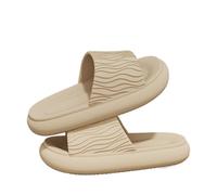 EXKURPOO Cloud Slippers Soft Bottom Cloud Slippers Women Red Thick Platform Pillow Slides Woman Summer Non Slip Beach Sandals Couple Flip Flops(Khaki,40-41)