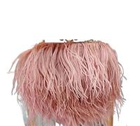 EXKURPOO Feather Bag Ostrich Hair Evening Purse Handbag Woman Handle Bag Clutch With Shoulder Chain(Pink)