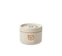 EXKURPOO Lunch Box Portable Insulated Lunch Box Thermal Bento Box Salad Food Container Box(Bear Beige 600ml)