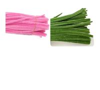 EXKURPOO Pipe Cleaners Combinations Pipe Cleaners Crafts Plush Tinsel Stick Wired Twist DIY Arts Supplie Decorations(Color 05)