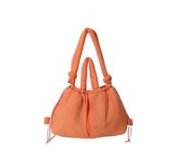 EXKURPOO Shoulder Bag Puffer Tote Bag Designer Soft Padded Women Shoulder Bag Nylon Down Cotton Underarm Bags Lady Handbags(Orange)