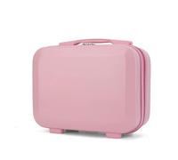 EXKURPOO Small Suitcase 12-inch Portable Cosmetic Case Fruit-Colored Mini Portable Luggage Storage Travel Suitcases(Beige)