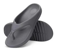 EXKURPOO Women's Flip Flops Sandals For Women Flip Flops Lightweight Non-Slips Summer Beach Shoes With Support(Gray,43)