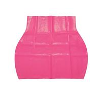 EXLATEX Women's Latex Rubber Gummi Black Mini Skirt - Pink - Medium