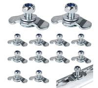 EXLECO 12 x Screw Fitting for Airline Rail M8 x 20 Airline Rail Accessories Airline Fitting Single End Fitting for Lashing Rails Airline Screw Connection Galvanised Steel 500daN for Load Securing