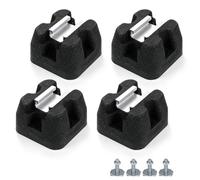 EXLECO 4 pieces vibration damper for heat pump, vibration damper 110 x 110 x 65 mm, anti-vibration feet, rubber damper damping base for split air conditioning outdoor unit, rubber buffer load 180 kg