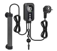 EXLECO Aquarium Heater 100W Titanium Tubular with LED Controller and Temperature Sensor, Aquarium Fish Heater with Adjustable Temperature, Suitable for Mini Fish 30-50L