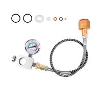 EXLECO CO2 Adapter High Pressure Hose with 3000PSI Pressure Gauge, CO2 Transfer Adapter for W21.8-14 (DIN477), Quick Connect Adapter, Refill Adapter Hose, Transfer Hose for Sodastream Duo, Art, Terra