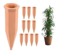 EXLECO Pack of 10 Clay Cones Watering Plants Watering Ball Plants Water Dispenser Clay Automatic Watering Indoor Plants Watering Cone Irrigation System Ball Shower for Indoor Plants Balcony Boxes