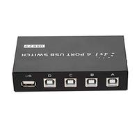 Exliy Sharing switch With 2/4 USB ports, release switch, USB 2.0 switch switch for printer keyboard mouse scanner, switch for Windows 98/Me for MAC/MAC 10(4 Port)