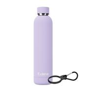 Exllena Insulated Water Bottles 750ml with Clip, Double Wall Vacuum Drinks Bottle Keeps Drinks Cold 24 Hrs/Hot 12 Hrs, Stainless Steel Water Bottle BPA Free (Purple)