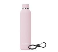 Exllena Insulated Water Bottles 750ml with Clip, Double Wall Vacuum Drinks Bottle Keeps Drinks Cold 24 Hrs/Hot 12 Hrs, Stainless Steel Water Bottle BPA Free (Pink)
