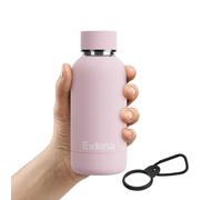 Exllena Water Bottle 350ml with Clip, Double Wall Vacuum Insulated Keeps Drinks Cold 24 Hrs/Hot 12 Hrs, BPA Free (Pink)