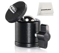 EXMAX 1/4" 3/8" Tripod Mini Ball Head for DSLR Camera Camcorder Light Bracket 360 Degree Swivel