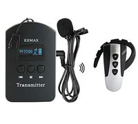 EXMAX 2.4G Wireless Tour Guide System Up to 100Meters(328ft) Transmission Range 9999 Channels Ideal for Travel Team,Conference,Church-1 Transmitters & 1 Receivers