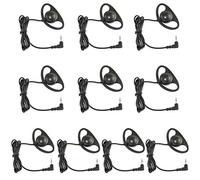 EXMAX 3.5mm Single Ear Clips Earphone Single Side Ear Hook Headphone D-shape Single hook Mono Headset for Tour Guide System Receiver,Audio devices,Tablet - 10 Pack