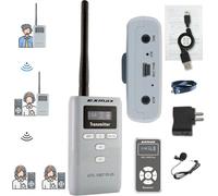 EXMAX ATG-100T PLUS 195MHz Wireless Tour Guide Audio Voice Transmission System Microphone Earphone for Church Translation Simultaneous Interpreting Walking Tour Travel Seminars(1 Transmitter)