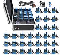 EXMAX ELGT-470 Wireless Church Translation Equipment Audio Voice Transmission System 100 Channels for Exhibition,Simultaneous Interpretation(1 Transmitter & 30 Receivers with 32-slot Charging Case)
