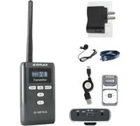 EXMAX EX-100 Plus 72MHz Wireless Tour Guide Audio Voice Transmission System Microphone Earphone for Church Translation Simultaneous Interpreting Walking Tour Travel Wedding Classroom(1 Transmitter)