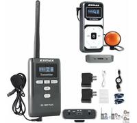 EXMAX EX-100 PLUS 72MHz Wireless Tour Guide Microphone Church Simultaneous Interpretation System for Slient Meetings Workship Wedding Municipal Buildings Tour(1 Transmitter & 1 Receiver)
