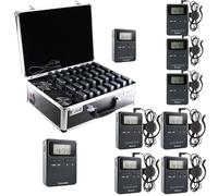 EXMAX® EX-815 Wireless Tour Guide Transmission System 815-823mHz 99 Channels for Simultaneous Interpreting,Church,Conference,Translation(2 Transmitters 30 Receivers with Black Aluminum Storage Case)