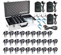 EXMAX EXD-6824 2.4GHz Wireless Church Translation Equipment Voice Transmission System with 9999 Channels for Corporate Visitant Reception - 3 Transmitters & 29 Receivers with 32-slot Charging Case