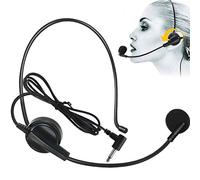 EXMAX® Mini 3.5mm Standard Connector Jack Condenser Headset Microphone Flexible Wired Boom for Belt Pack Mic System,Voice Amplifier,Teachers, Speakers,Coaches,Presentations,Tour Guides