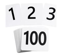 EXMDLLY 100 Table Numbers from 1 to 100, Plastic Table Numbers, Double-Sided Table Number Cards for Wedding Reception Restaurant Table
