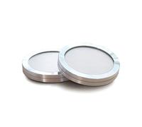 EXMOCIS Cabinet Spotlight Household Ultra-Thin 9mm Showcase Surface Mounted LED Panel Light DC12V Kitchen Furniture Mini Small Downlight,Warm White,3W DC12V