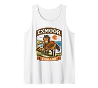 Exmoor England Wild Pony Coastal Vintage Graphic Tank Top