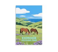Exmoor National Park Vintage Travel Posters 20x30inch(50x75cm) Wall Decor Painting Canvas Wall Art Living Room Poster Bedroom
