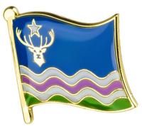 Exmoor Regional English County Metal Crest Flag Enamel Pin Badge Lapel - 1.9cm x 1.6cm - Hard Enamel Exmoor Flag Design - Historic Somerset and Devon Border