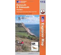 Exmouth and Sidmouth, Honiton (Explorer Maps 115 Map)