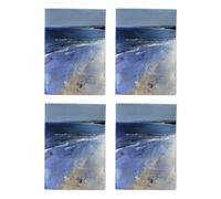 Exmouth Beach Coastal Art Cards Multipack of 4 Devon Seaside Greeting Cards For Any Occasion Blank Inside A6 10 x 15 cm