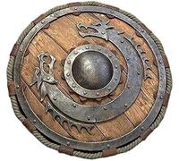 EXNOT 24" Medieval Viking Shield Wood & Metal SCA LARP Warrior