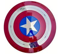 EXNOT Captain Shield Replica, Handmade Replica First Steel Shield Metal Cosplay and Roleplay Larp Combat Shield Glossy Finish.
