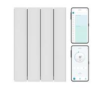 Exo Aluminum Wifi Electric Panel Heater/Smart Radiator + Timer, Thermostat, Energy Saving, Ceramic Core, Voice Control, Wall Mounted (1000W)